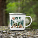 Axyaa Mountain Handle Camping Mug - Adventure Begin Enamel Cup for Camper Lovers