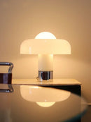 Axyaa Orange Glass Mushroom Floor Lamp for Living Room, Bedroom, Study - Minimalist Design