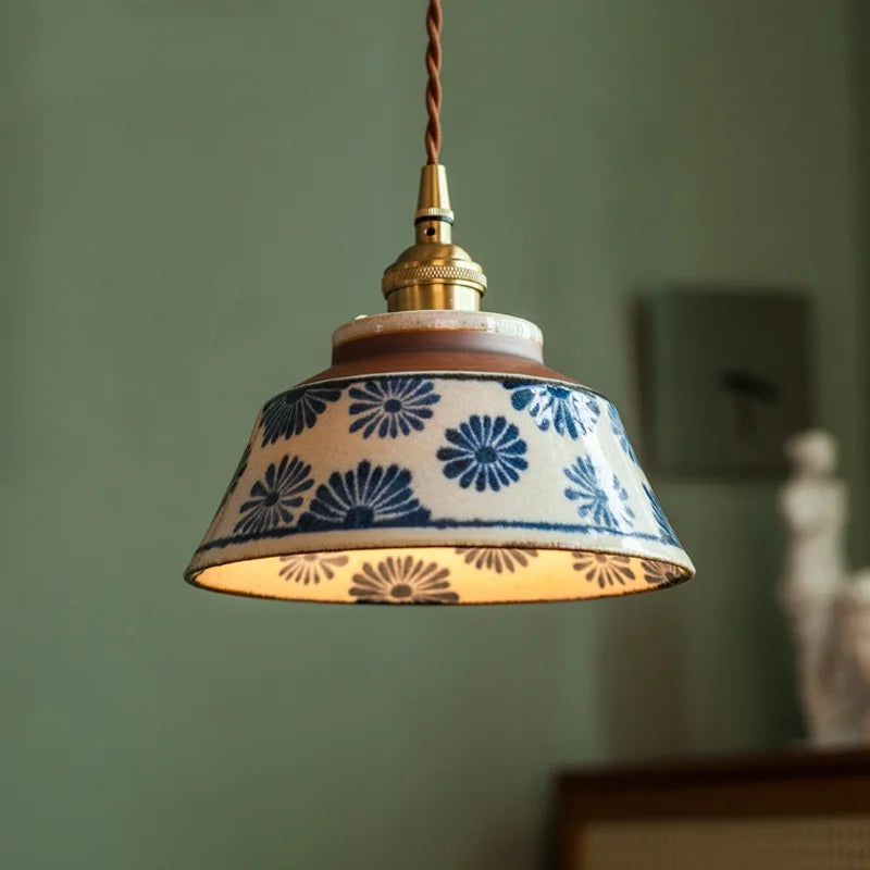 Axyaa Nordic LED Pendant Lights 4W Ceramic Beside Lamp for Bedroom Dinning Living Room