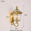 Axyaa Nordic Copper Outdoor Wall Light: Waterproof LED Garden Lamp