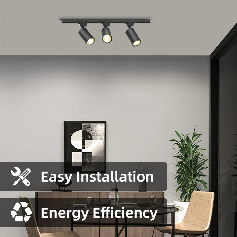 Axyaa Rotatable LED Track Light for Home, Studio, & Kitchen Spotlight