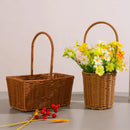 Axyaa Handwoven Rattan Basket with Handle: Hanging Organizer for Home, Toilet, and Sundries