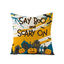 Halloween Anime Linen Cushion Cover for Home Decor by Axyaa