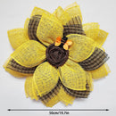 Axyaa Sunflower Bee Wreath 3D Wall Hanging Ornament – Festive Home Decoration