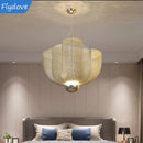 Axyaa Modern Metal Cage Chandelier LED Dimmable Indoor Lighting fixure
