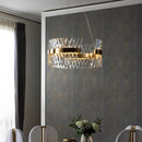 Axyaa Crystal Chandelier Dining Room Ceiling Light Luxury Pendant Lamp