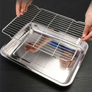 Axyaa Stainless Steel Bakeware Set Kitchen Utensils Storage Tray Cooling Rack