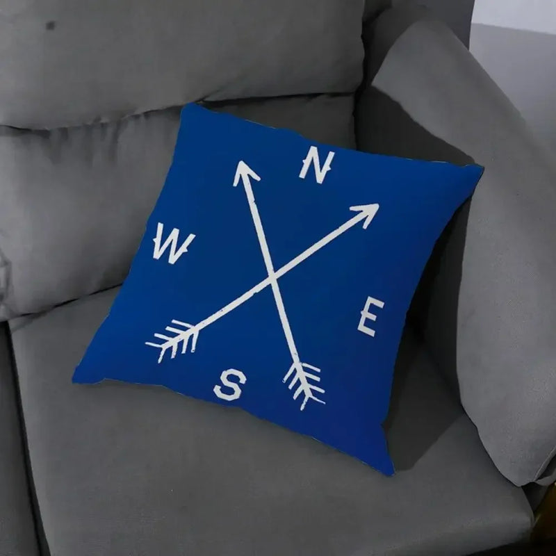 Axyaa Simple Modern Blue Pillowcase for Home Decor
