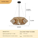 Axyaa Rattan Pendant Light: Modern LED Bird's Nest Lamp for Living Room & Restaurant