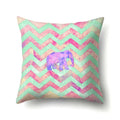 Axyaa Elephant Pattern Polyester Cushion Cover 45x45cm Home Decor Square Pillowcase