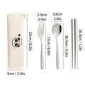 Axyaa Stainless Steel Cutlery Set in Tableware Bag - Travel Friendly