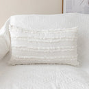 Axyaa Daisy Floral Cushion Cover - White Embroidered Pillow Cover (45x45cm/30x50cm)