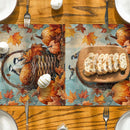 Watercolor Maple Leaf Table Runner by Axyaa - Kitchen & Dining Decor, Washable & Elegant