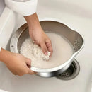 Axyaa Stainless Steel Rice Washer and Strainer Bowl Kitchen Tool