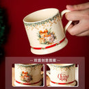 Axyaa Camellia Flower Ceramic Mug with Spoon - Festive Gift for Tea Lovers