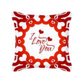 Red Geometric Pillow Case 45x45cm for Sofa, Car, Home Decor - Axyaa
