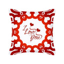 Red Geometric Pillow Case 45x45cm for Sofa, Car, Home Decor - Axyaa
