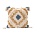 Axyaa Tufted Tassel Boho Cushion Cover in Warm Colors