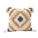 Axyaa Tufted Tassel Boho Cushion Cover in Warm Colors