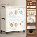 Axyaa 70cm Cartoon Foldable Storage Box with Rolling Wheels, Organization Solution for Home