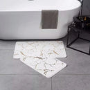 Axyaa Marble White Gold Bath Mat - Non-Slip Shower Carpet