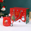 Axyaa Christmas Ceramic Cups - Festive Water Cups, Snowman & Santa Claus Mugs