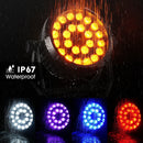Axyaa LED Par Lights RGBWA+UV 6 IN 1 - Stage Lighting for Events