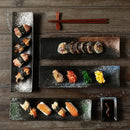 Axyaa Rectangular Sushi Plate | Japanese Ceramic Retro Restaurant Strip Plate