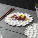 Axyaa 2024 Dessert Plate: High-End White Ceramic for Japanese & Western Cuisine