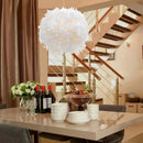 Axyaa Modern Feather LED Pendant Chandelier for Bedroom and Study Room