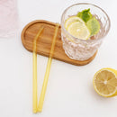 Axyaa Glass Straws Set with Cleaning Brushes for Drinks & Cocktails