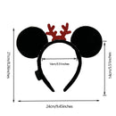 Axyaa Glowing Mouse Ears Christmas Headband - LED Light Costume for Parties