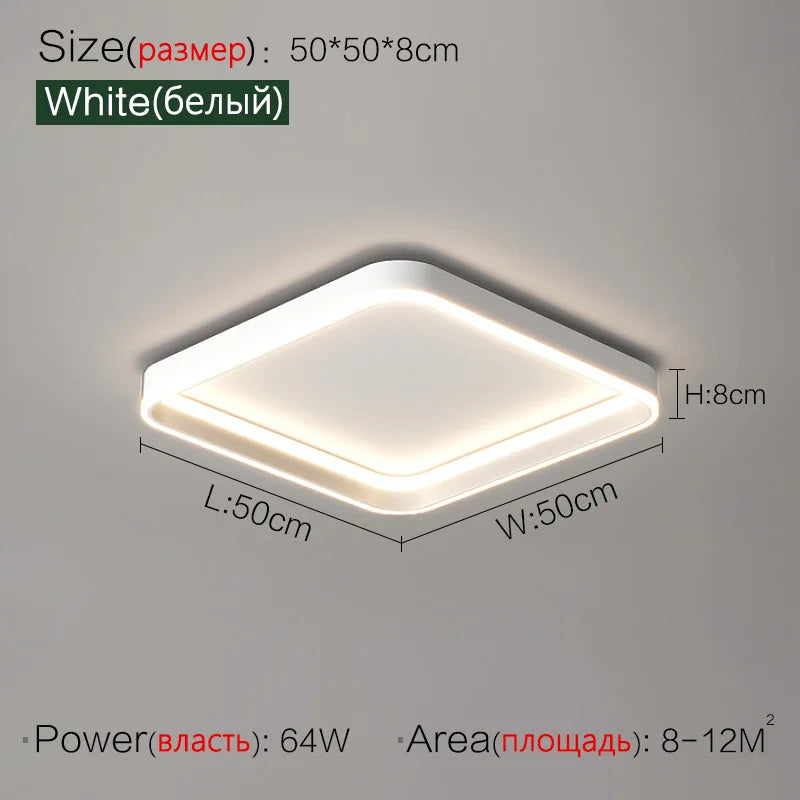 Axyaa Bedroom Ceiling Lamp LED Modern Minimalist Nordic Master Bedroom Lighting