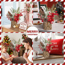 Axyaa Bark Barrel Tree Xmas Ornaments: Festive Desktop Decor for Home Photography Scenes