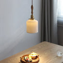 Axyaa Copper LED Pendant Light with Ceramic Lampshade- Japanese Style Décor