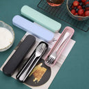 Axyaa Stainless Steel Cutlery Set Boxed - Perfect for Camping, Travel, and Hiking