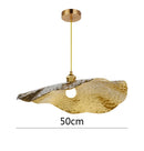 Axyaa Zen Lotus Leaf Chandelier & Tea Table Set - LED Light for Dining & Bar