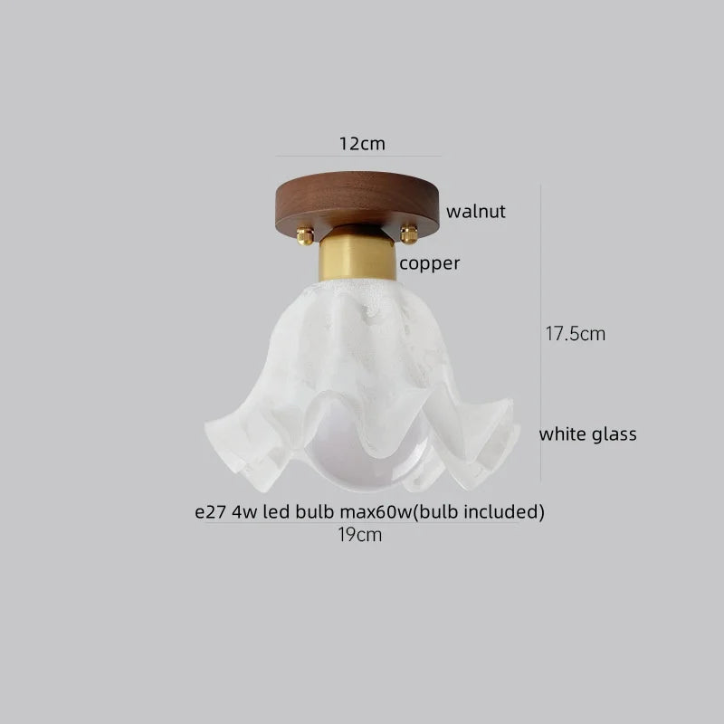 Axyaa Cream LED Ceiling Lamp Halloween Decor Cotton Nordic Lights Fixtures