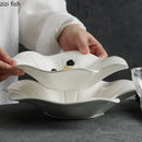 Axya Irregular Ceramic Dinner Plate Set for Restaurant Tableware - Solid Color Dish Collection