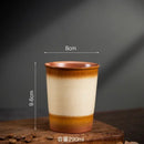 Axyaa Ceramic Gradient Coffee Cup with Silicone Cover, Portable & Creative Office Home Cup