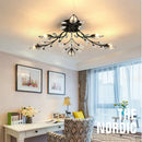 Axyaa Crystal Ceiling Chandelier for Modern Living Spaces