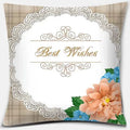 Pink Flower Pattern Cushion Cover by Axyaa - 45x45cm Decorative Pillowcase