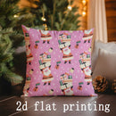 Axyaa Santa Claus Christmas Cushion Cover - Festive Home Decor for Sofa, Bedroom, Car