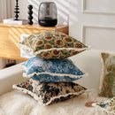 Axyaa Retro Cotton & Linen Throw Pillowcase 45x45 - Yarn-Dyed Jacquard Cover
