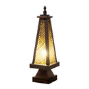 Axyaa Bamboo Woven Table Lamp, Retro Wood Edge, LED, Living Room, Teahouse, Restaurant