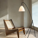 Axyaa Retro Floor Lamp with Pleated Lampshade for Living Room and Study Room