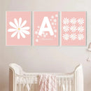 Axyaa Daisy Custom Name Poster for Baby Girl Nursery Wall Decor