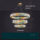 Axyaa Crystal Chandelier Enamel Bar Counter Light Stainless Steel Luxury Staircase Duplex Villa