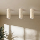 Axyaa Yellow Travertine Ceiling Lamp | Modern Minimalist Retro Design