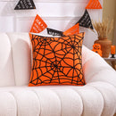 Axyaa Embroidered Cotton Halloween Pillowcase 45x45 Decorative Cushion Covers